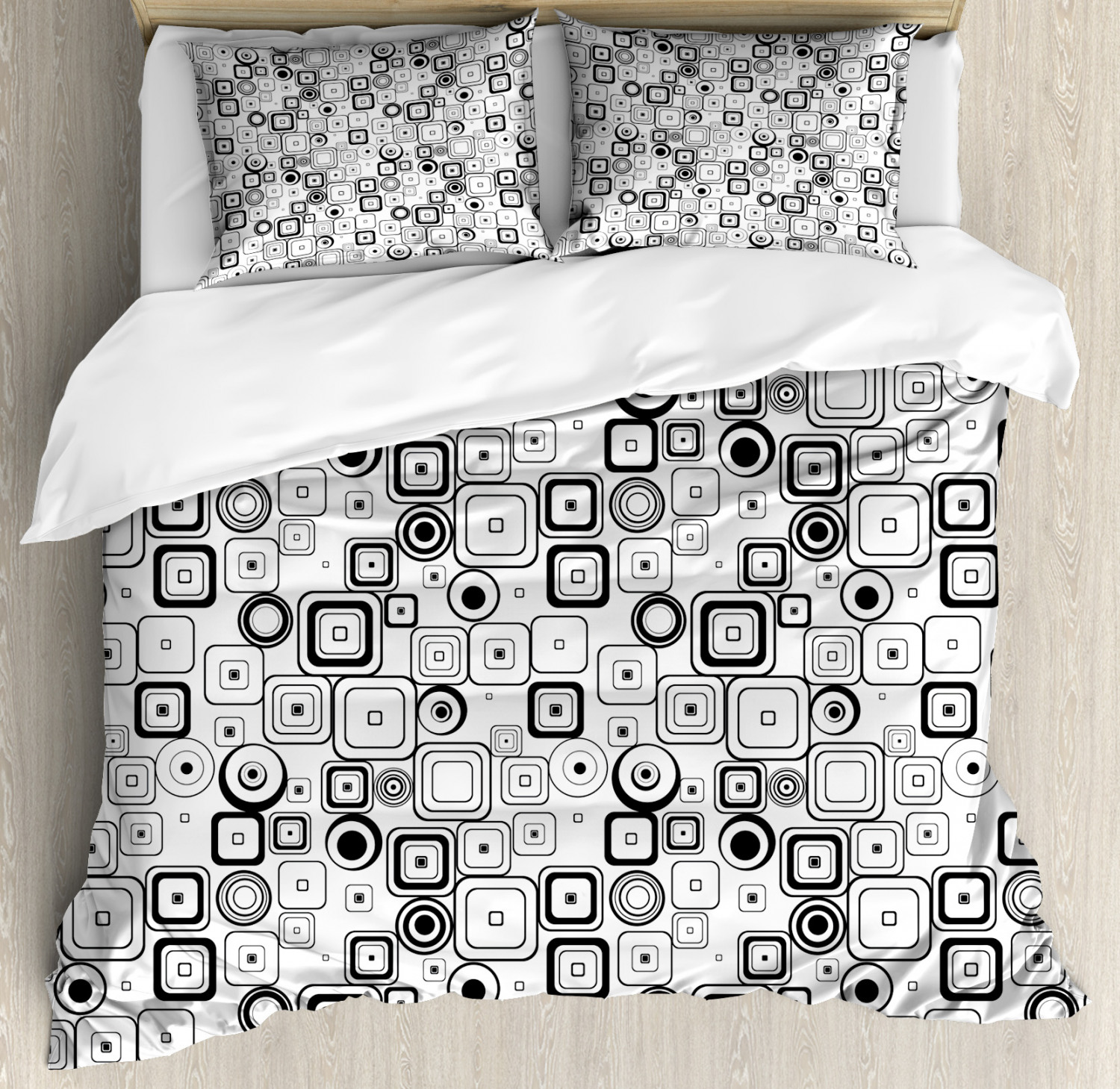 Black and White Duvet Cover Set Twin Queen King Sizes with Pillow Shams Bedding 
