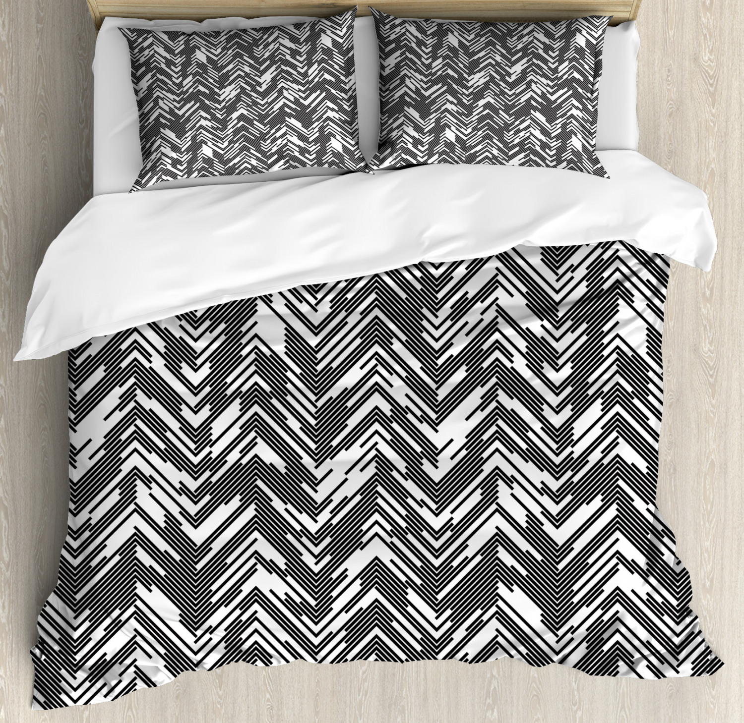 Black and White Duvet Cover Set Twin Queen King Sizes with Pillow Shams ...