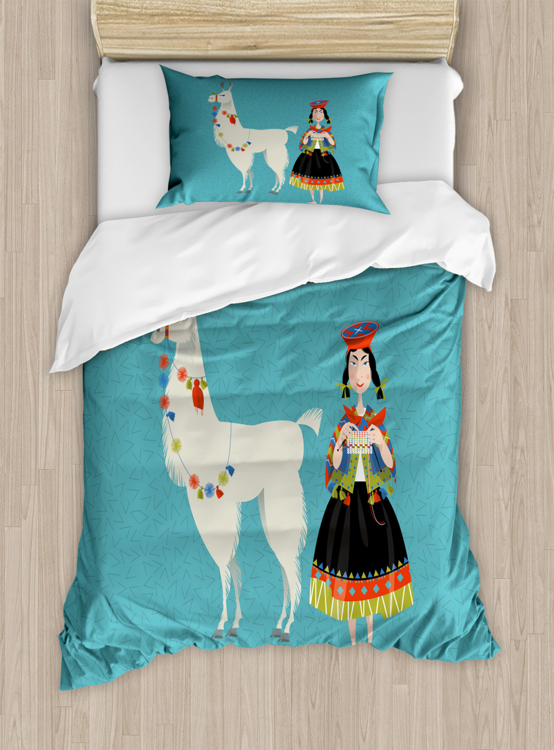 Llama Duvet Cover Set Twin Queen King Sizes with Pillow Shams Bedding - Picture 37 of 60