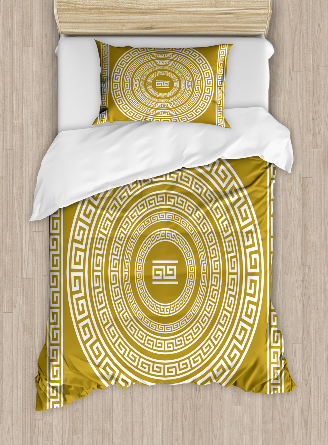 Greek Key Duvet Cover Set with Pillow Shams Frieze Meander Lines Print  eBay