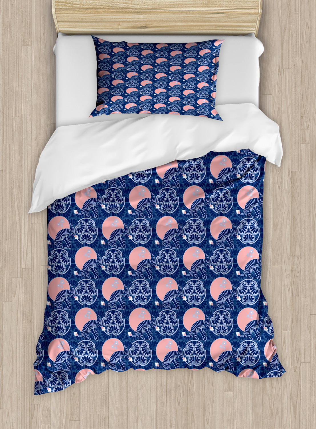 Oriental Japanese Duvet Cover Set Twin Queen King Sizes with Pillow