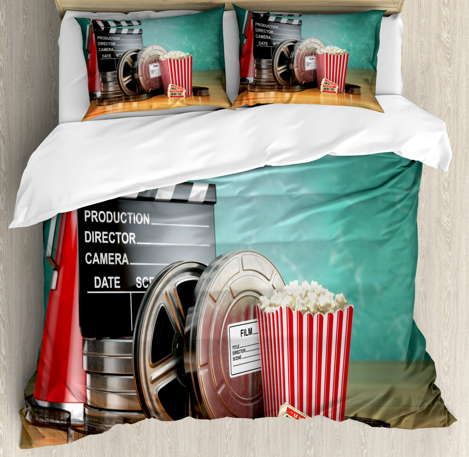 Cinéma Housse De Couette Avec Oreiller Shams production Thème Imprimer Cinéma Housse De Couette Avec Oreiller Shams production Thème Imprimer