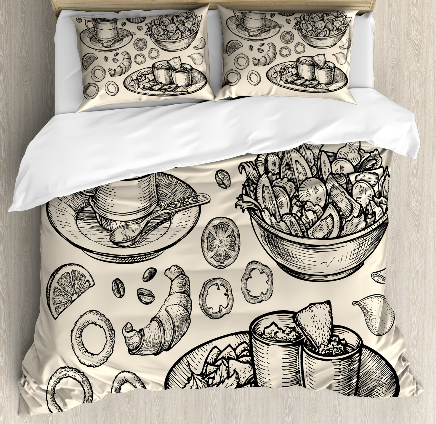Illustration Duvet Cover Set Twin Queen King Sizes with Pillow Shams Bedding - Picture 49 of 93