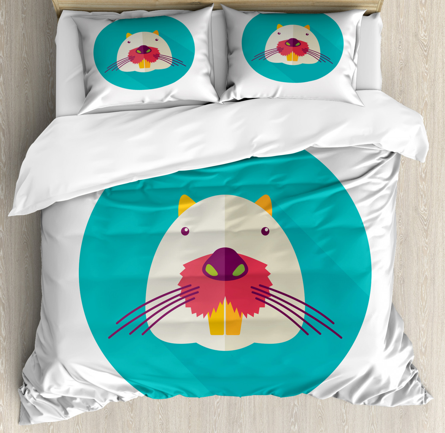 Illustration Duvet Cover Set Twin Queen King Sizes with Pillow Shams Bedding - Picture 31 of 93