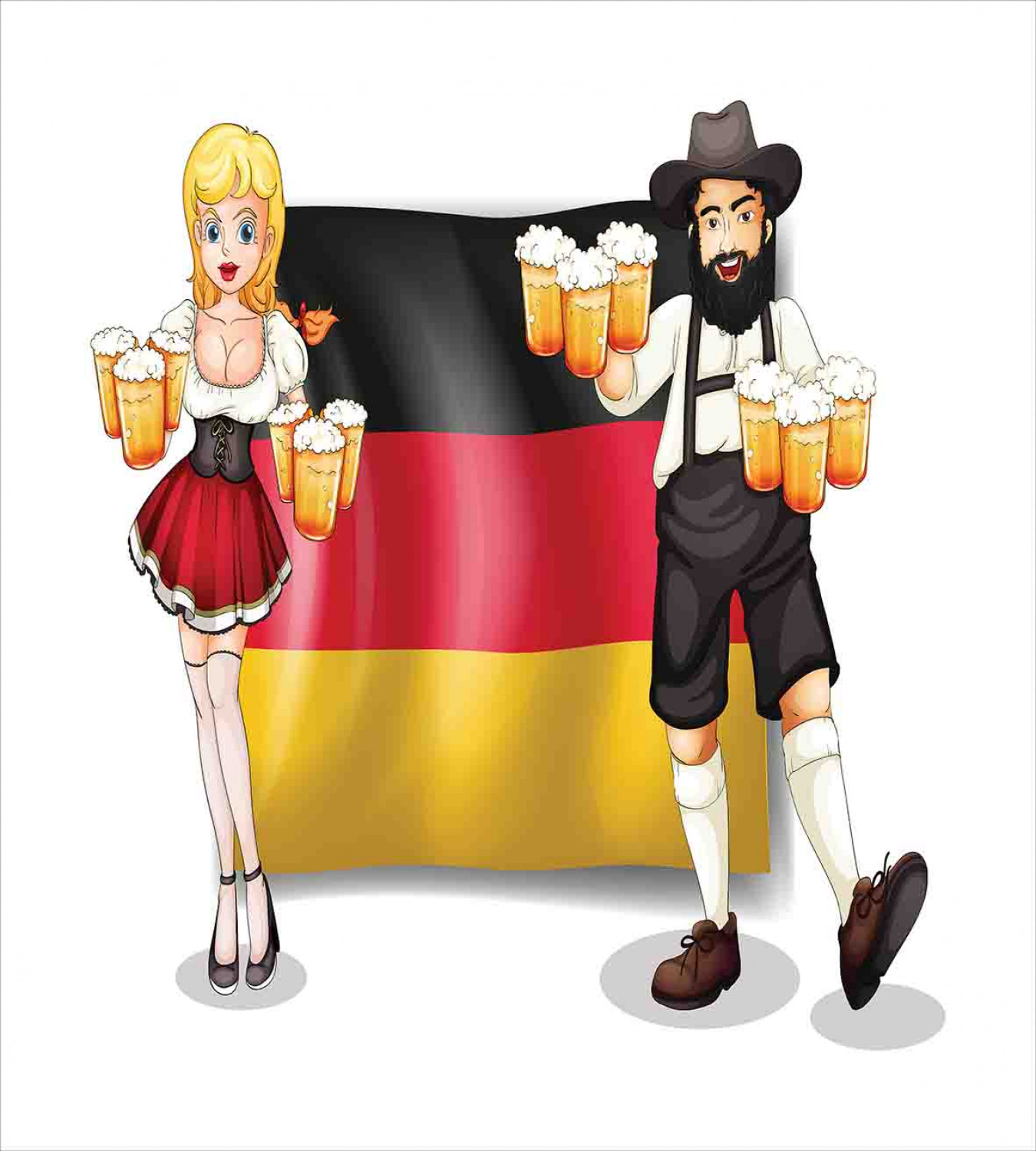 German Duvet Cover Set Twin Queen King Sizes with Pillow Shams Bedding