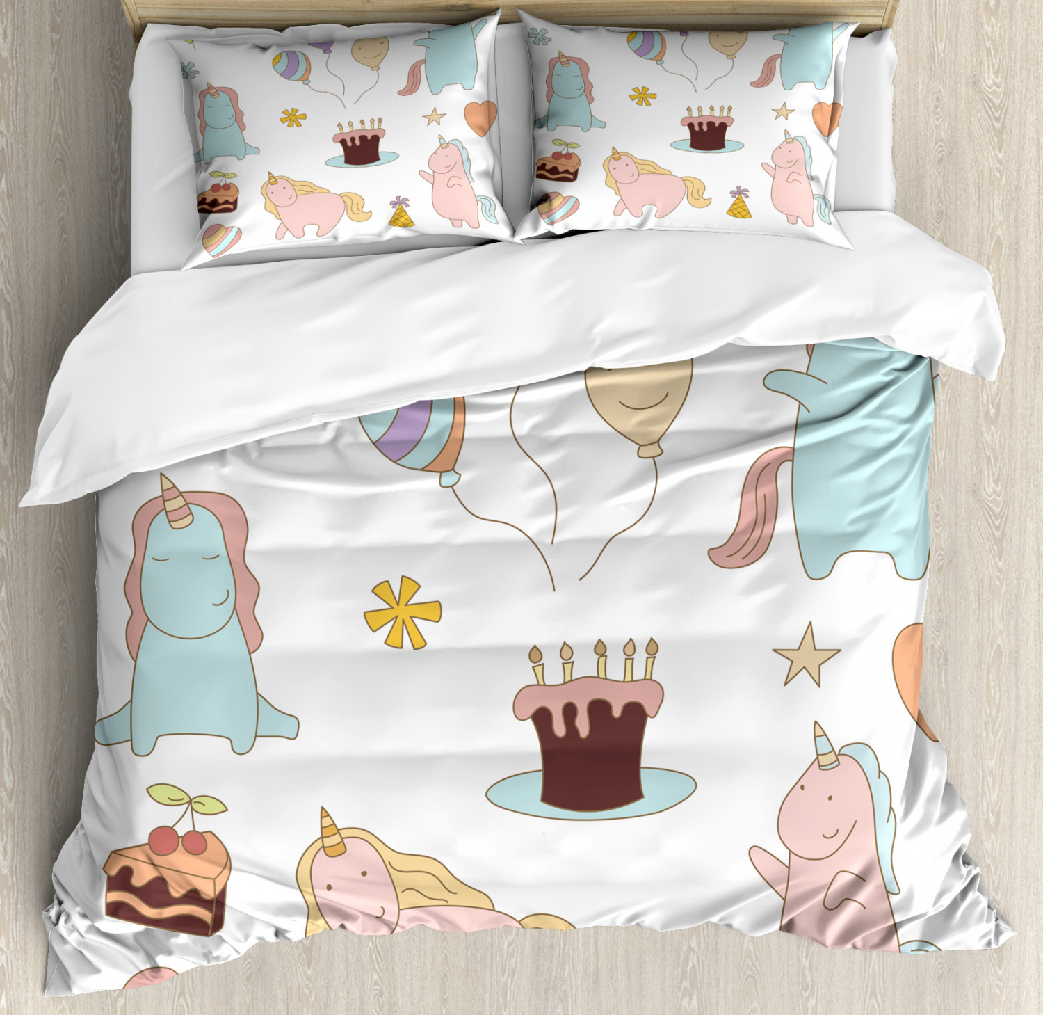 Unicorn Duvet Cover Set Twin Queen King Sizes With Pillow Shams