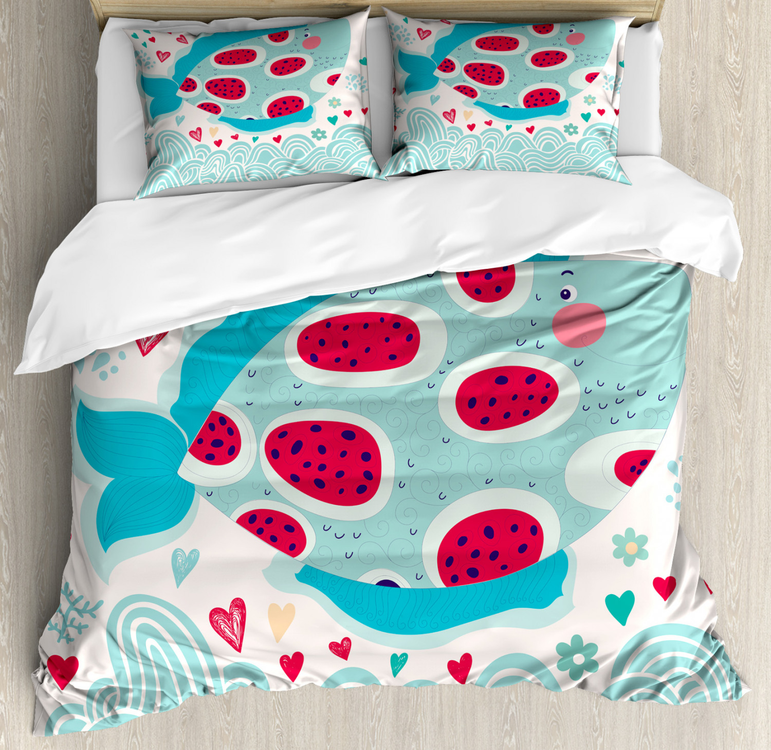 Illustration Duvet Cover Set Twin Queen King Sizes with Pillow Shams Bedding - Picture 7 of 93