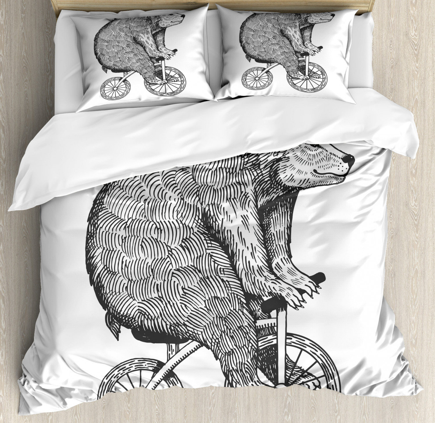 Bicycle Duvet Cover Set Twin Queen King Sizes With Pillow Shams