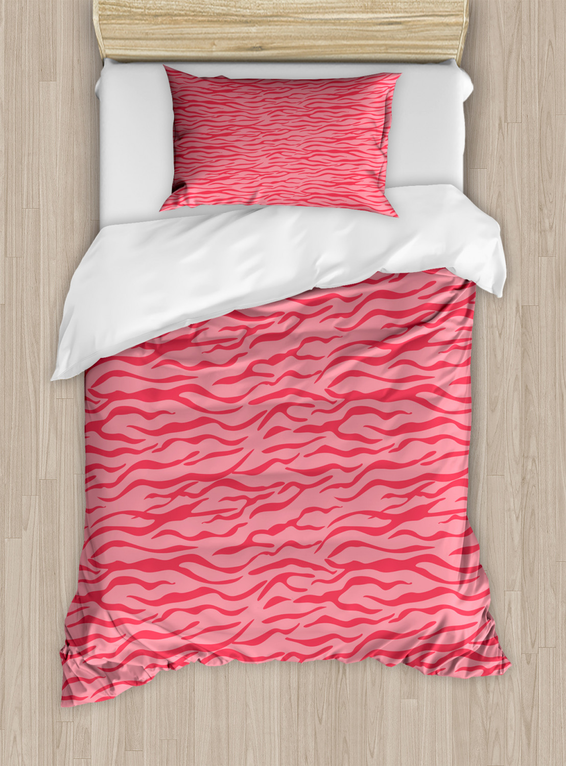 Pink Zebra Duvet Cover Set Twin Queen King Sizes With Pillow Shams
