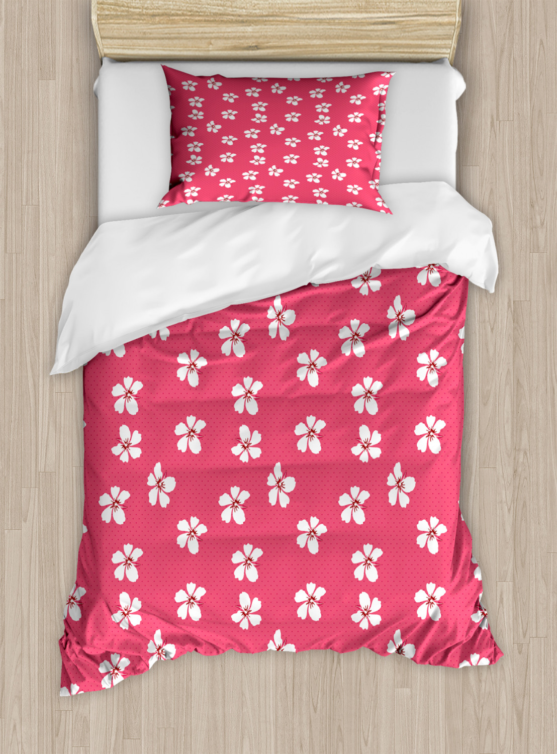 Feminine Pink Duvet Cover Set Twin Queen King Sizes with Pillow Shams Ambesonne - Picture 34 of 93