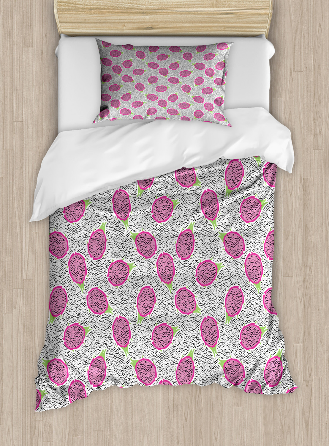 Feminine Pink Duvet Cover Set Twin Queen King Sizes with Pillow Shams Ambesonne - Picture 16 of 93