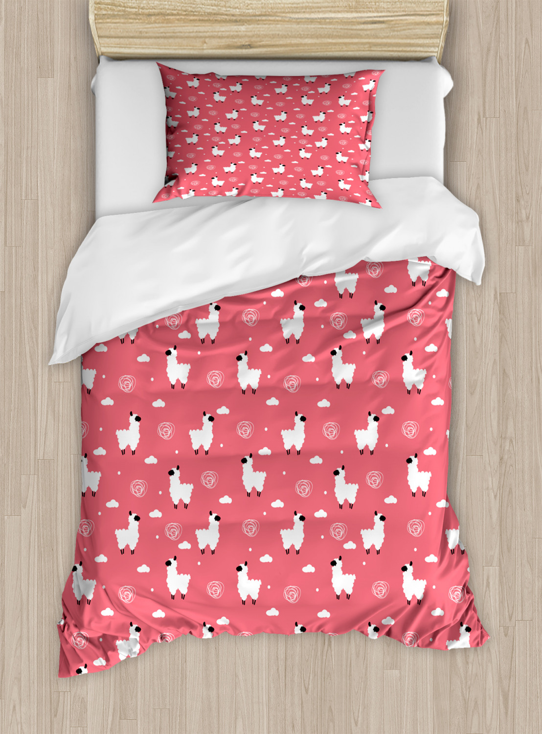 Feminine Pink Duvet Cover Set Twin Queen King Sizes with Pillow Shams Ambesonne - Picture 64 of 93
