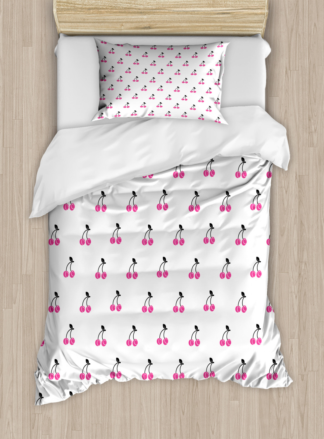 Feminine Pink Duvet Cover Set Twin Queen King Sizes with Pillow Shams Ambesonne - Picture 70 of 93