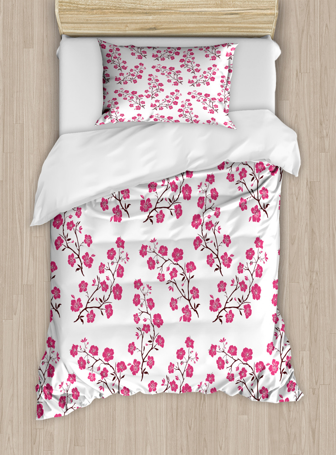 Feminine Pink Duvet Cover Set Twin Queen King Sizes with Pillow Shams Ambesonne - Picture 88 of 93