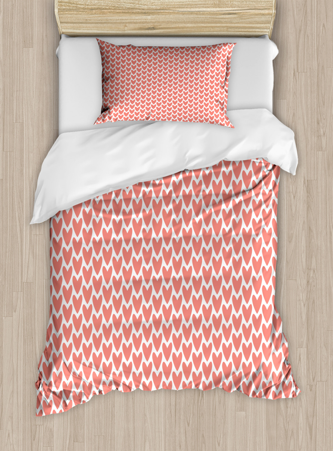 Feminine Pink Duvet Cover Set Twin Queen King Sizes with Pillow Shams Ambesonne - Picture 73 of 93