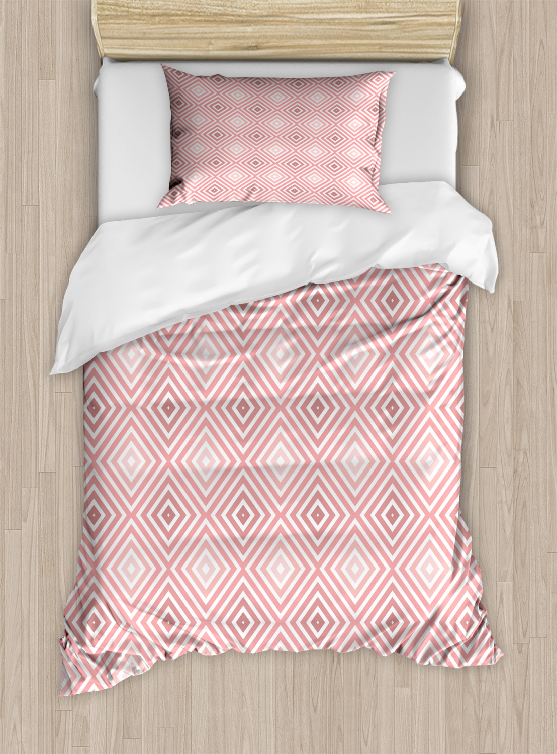 Feminine Pink Duvet Cover Set Twin Queen King Sizes with Pillow Shams Ambesonne - Picture 37 of 93