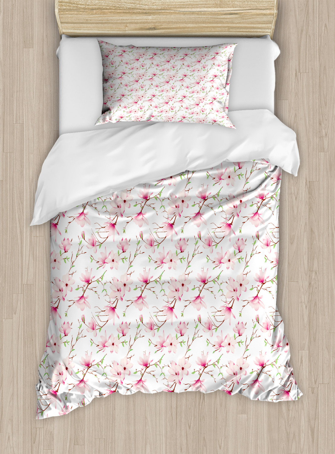 Feminine Pink Duvet Cover Set Twin Queen King Sizes with Pillow Shams Ambesonne - Picture 4 of 93