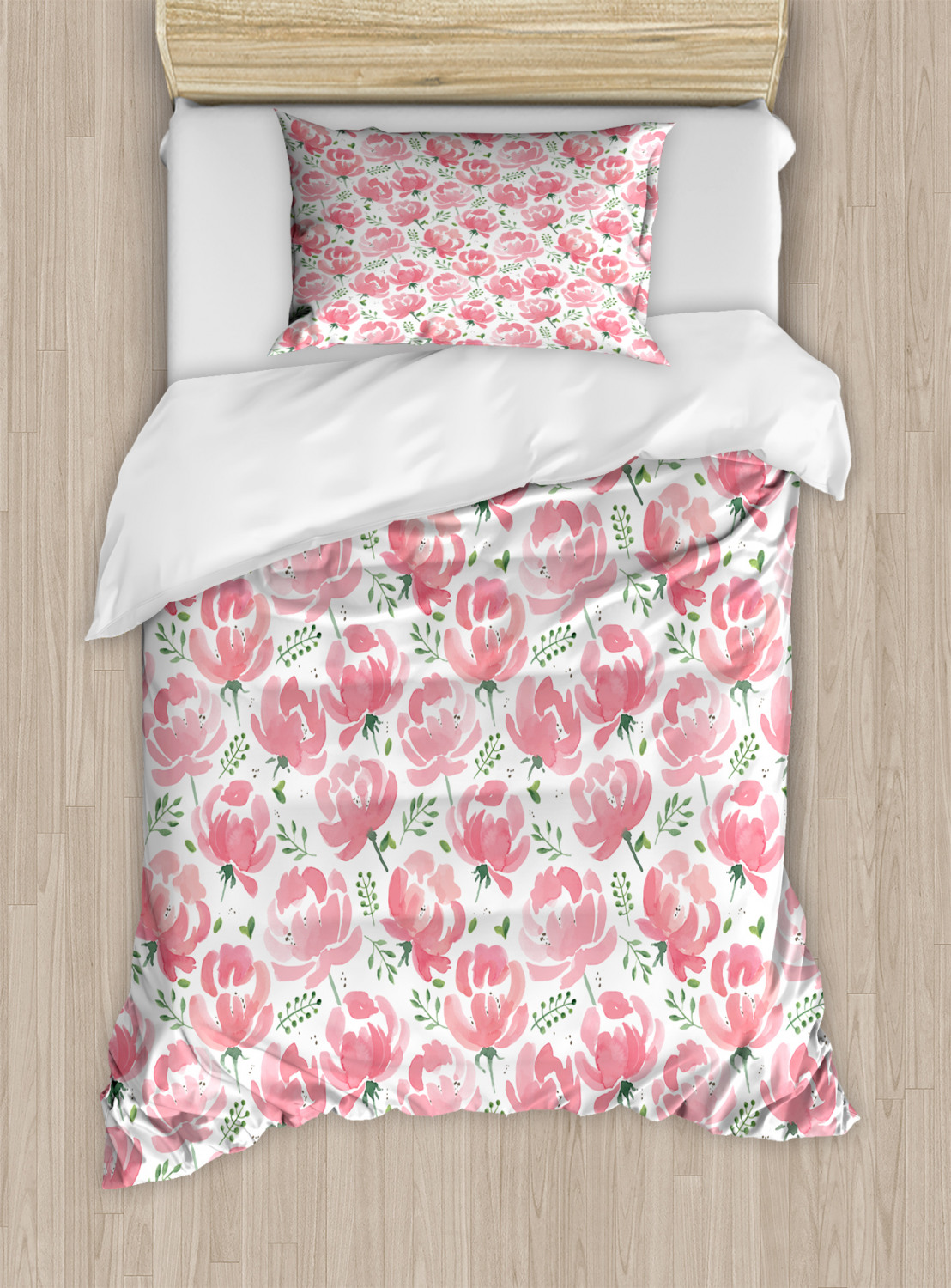 Feminine Pink Duvet Cover Set Twin Queen King Sizes with Pillow Shams Ambesonne - Picture 82 of 93