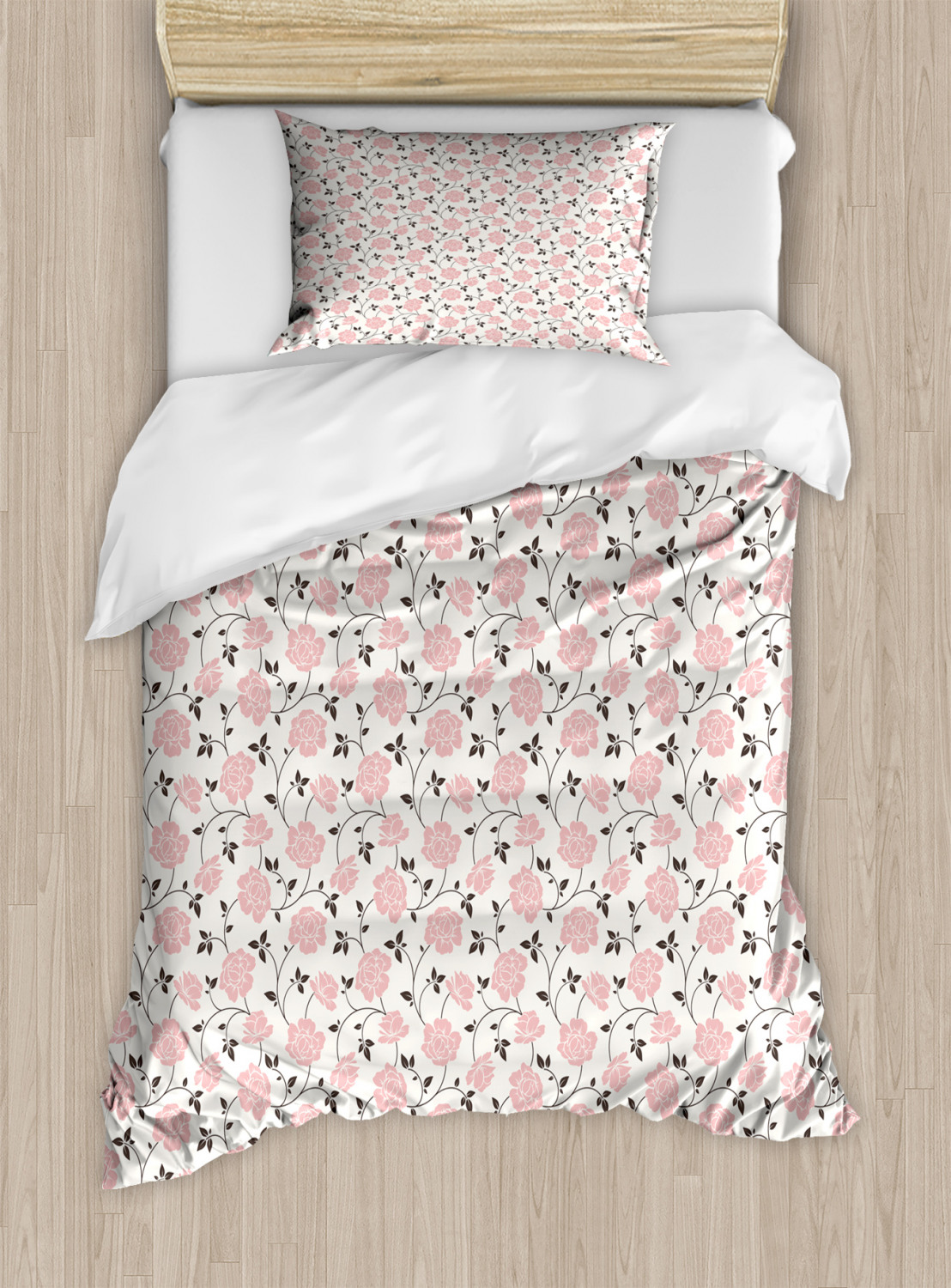 Feminine Pink Duvet Cover Set Twin Queen King Sizes with Pillow Shams Ambesonne - Picture 55 of 93