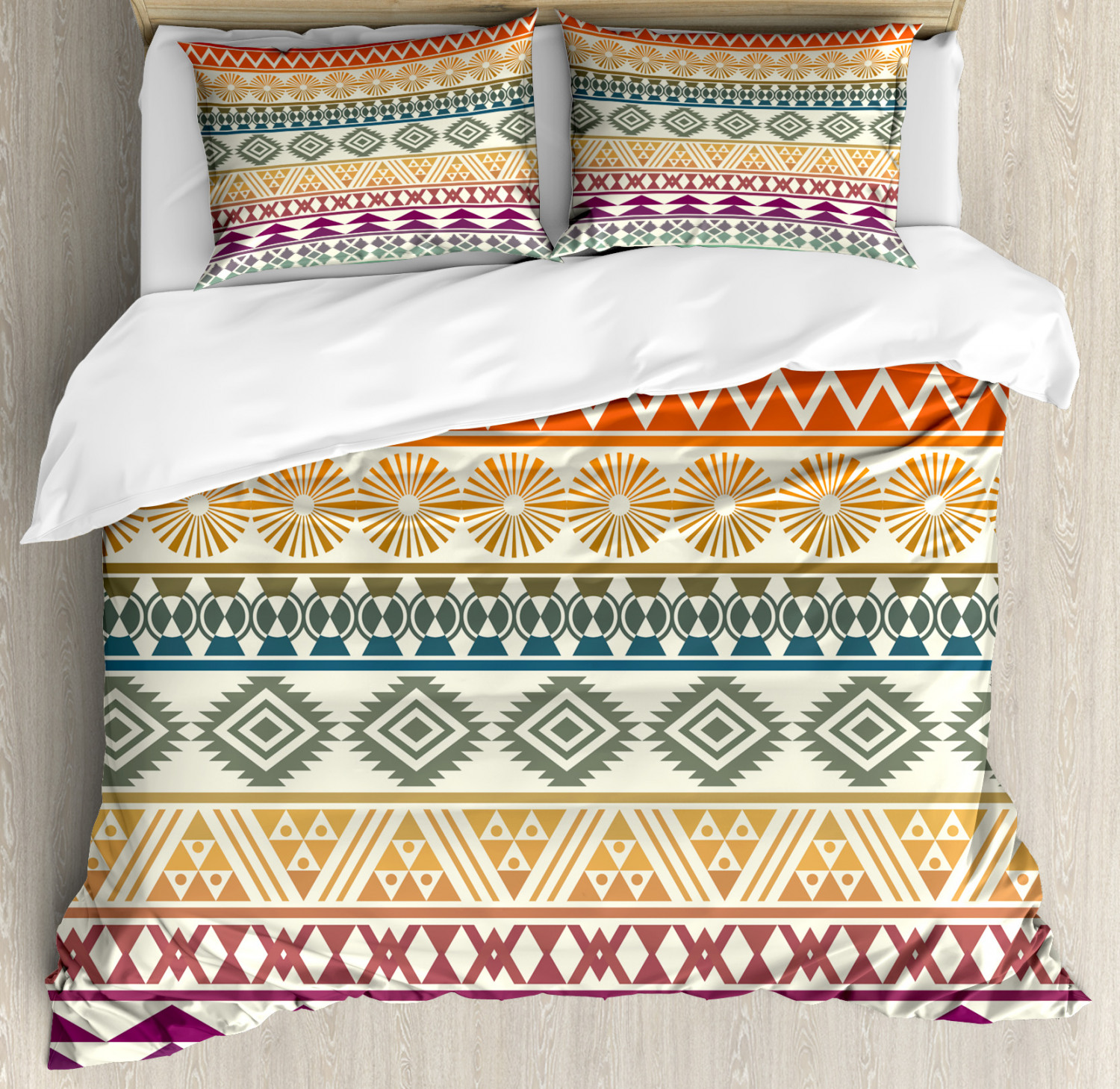 Aztec Duvet Cover Set Twin Queen King Sizes with Pillow Shams Bedding ...