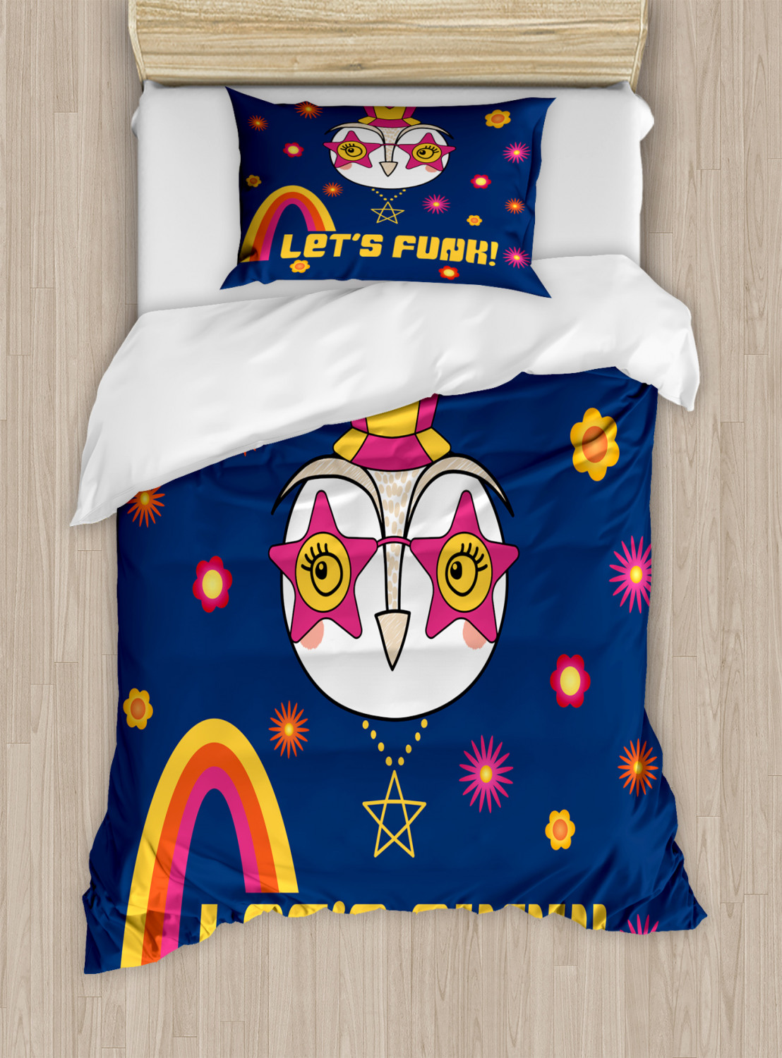 Funny Words Duvet Cover Set Twin Queen King Sizes with Pillow Shams