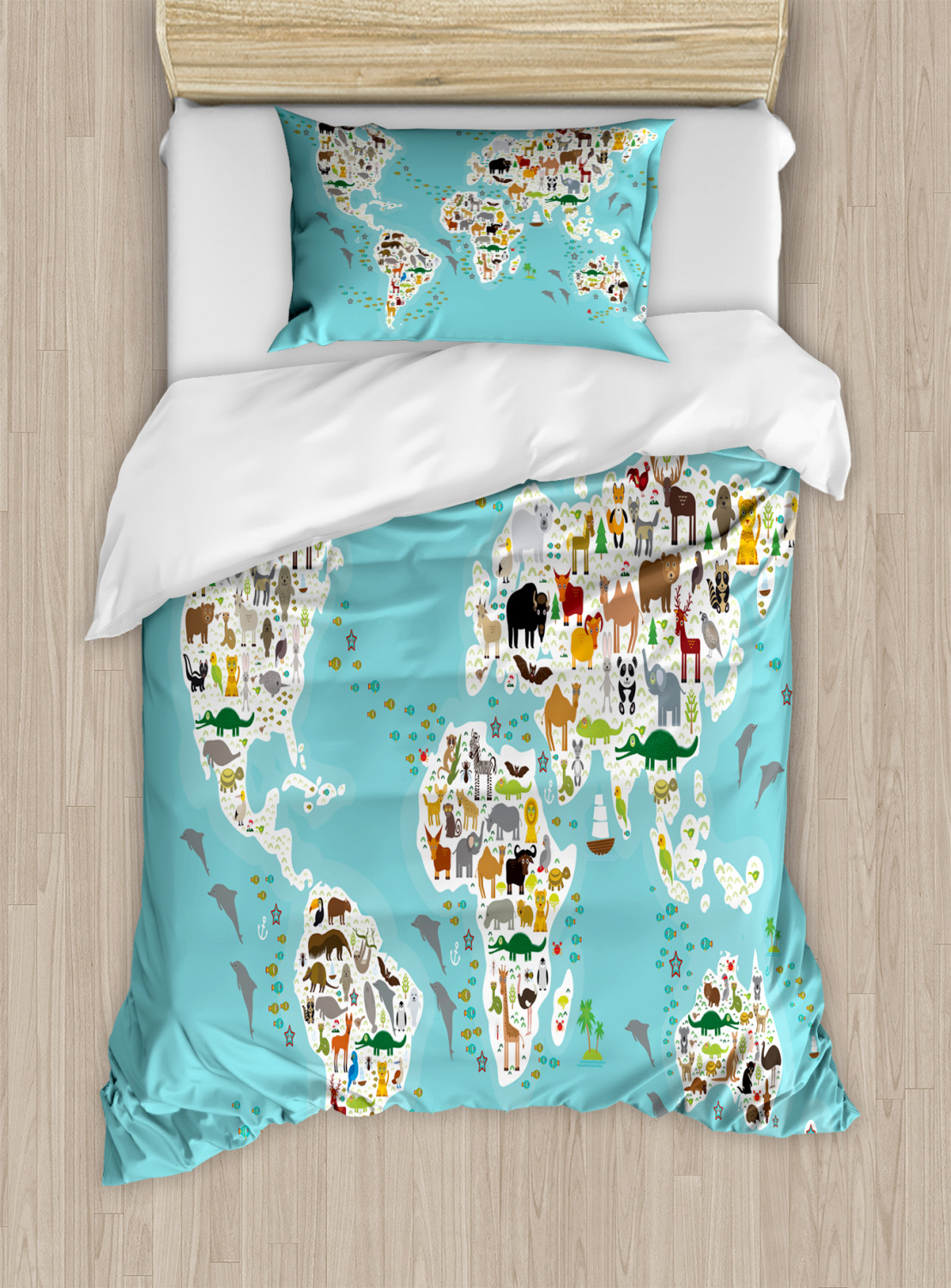 Wildlife Duvet Cover Set Twin Queen King Sizes with Pillow Shams