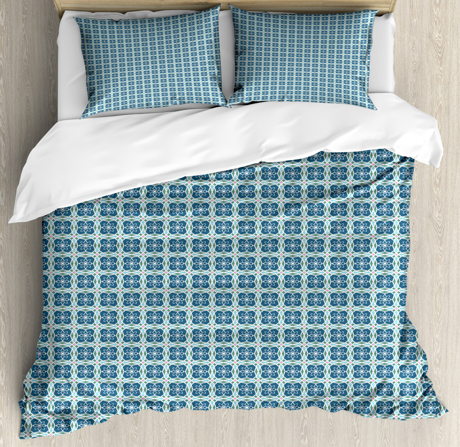 Geometric Pattern Duvet Cover Set Twin Queen King Sizes With