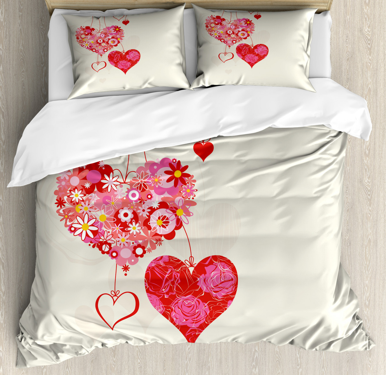 Love Duvet Cover Set Twin Queen King Sizes with Pillow Shams Bedding