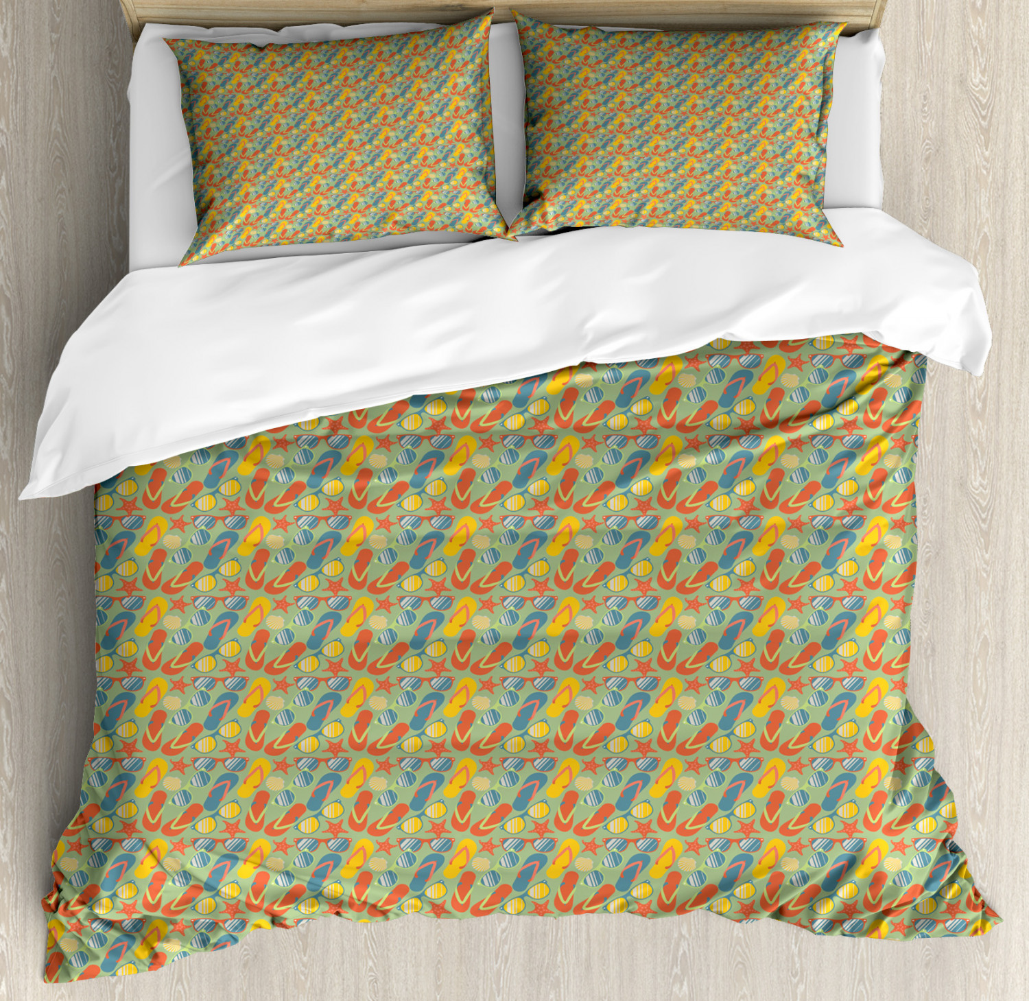 Flip Flop Duvet Cover Set Twin Queen King Sizes with ...