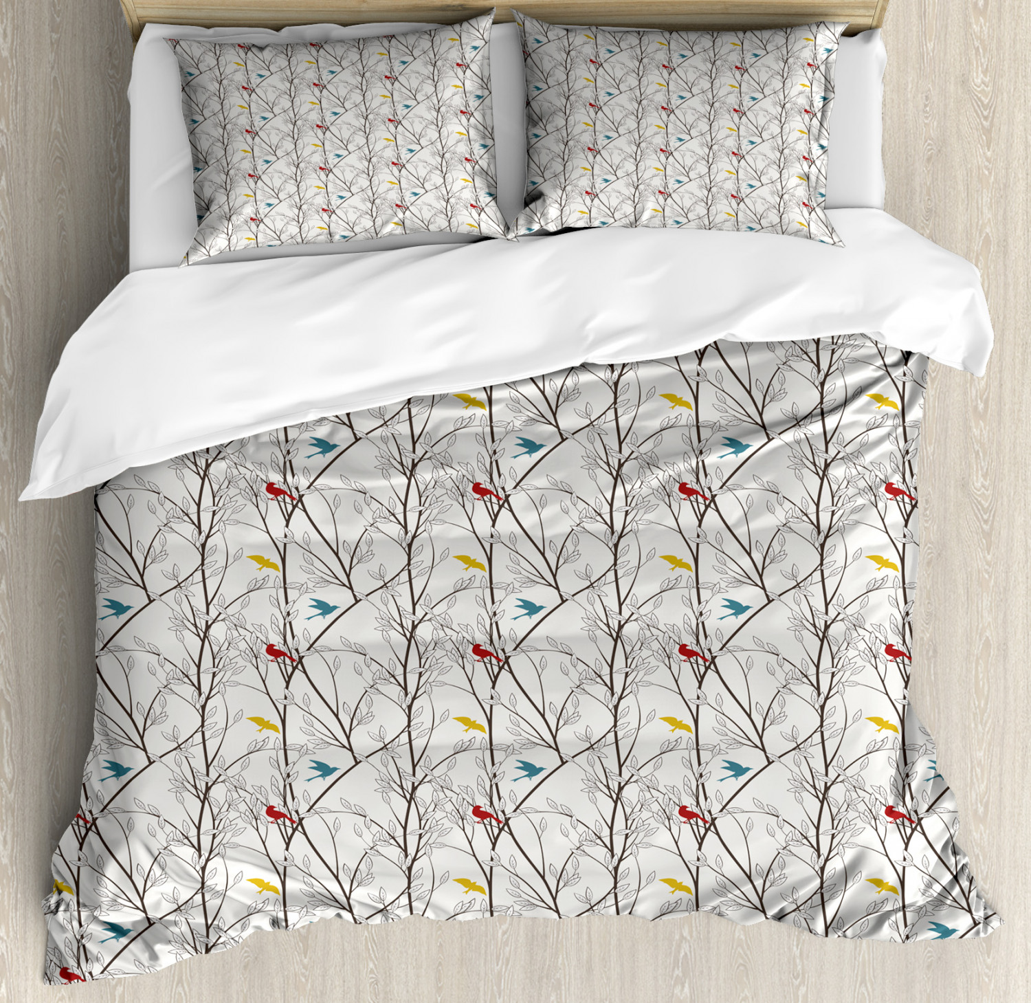 Birds Duvet Cover Set Twin Queen King Sizes With Pillow Shams