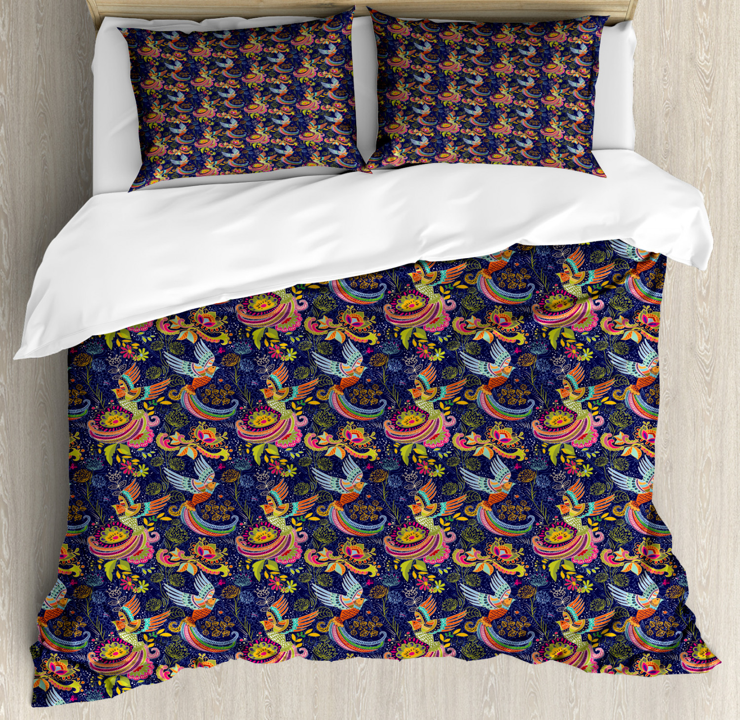 Birds Duvet Cover Set Twin Queen King Sizes with Pillow Shams Bedding