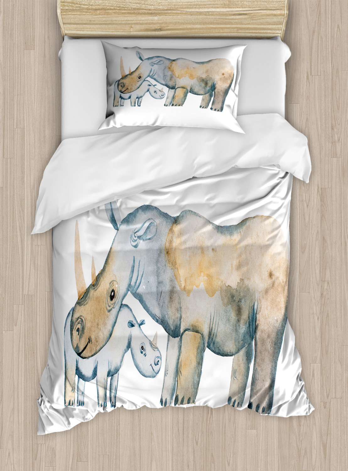 Hippo Duvet Cover Set Twin Queen King Sizes with Pillow Shams Bedding - Picture 43 of 78