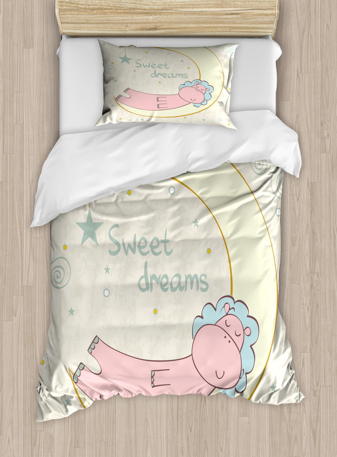 Hippo Duvet Cover Set Twin Queen King Sizes with Pillow Shams Bedding - Picture 64 of 78