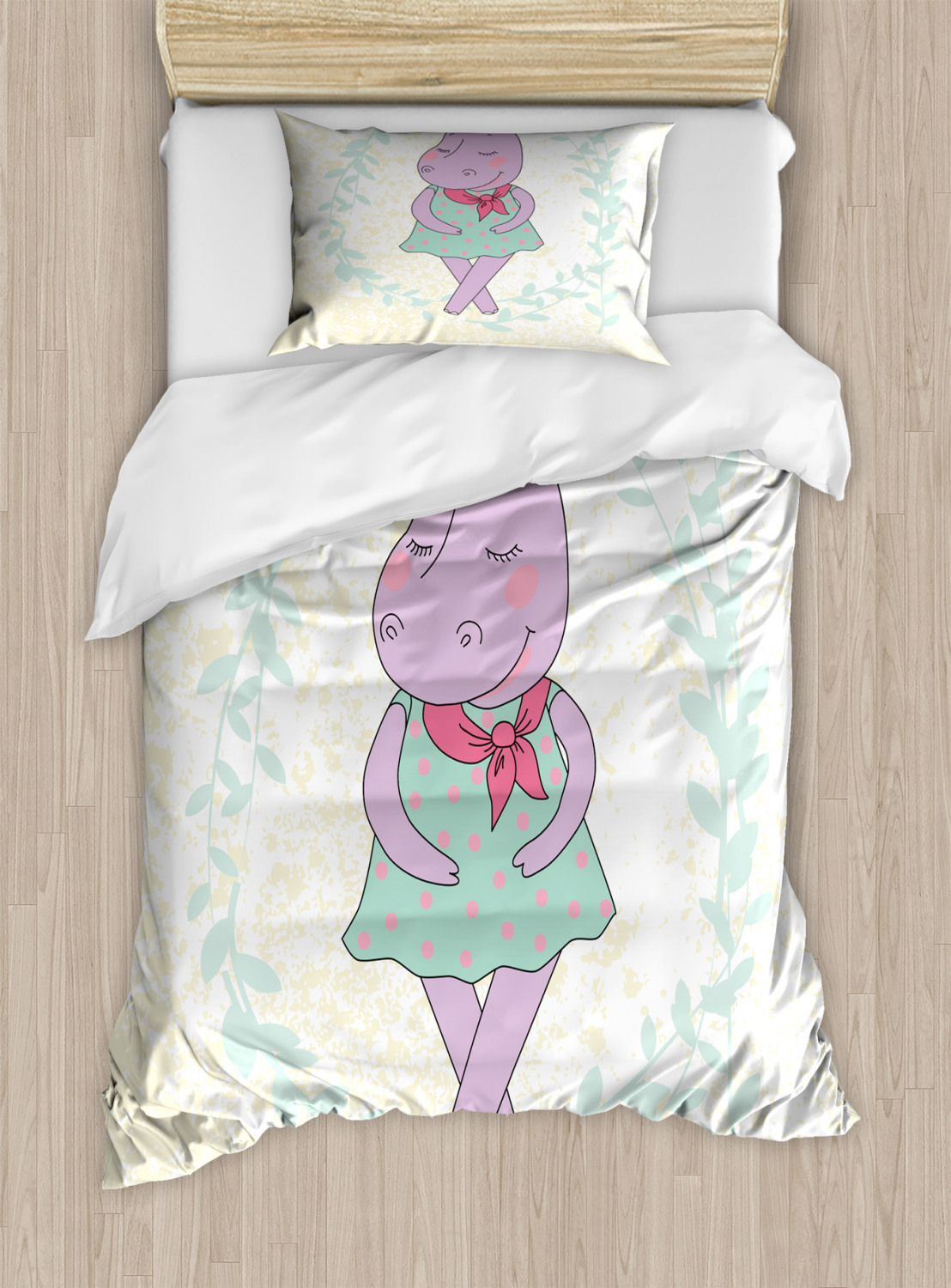 Hippo Duvet Cover Set Twin Queen King Sizes with Pillow Shams Bedding - Picture 34 of 78