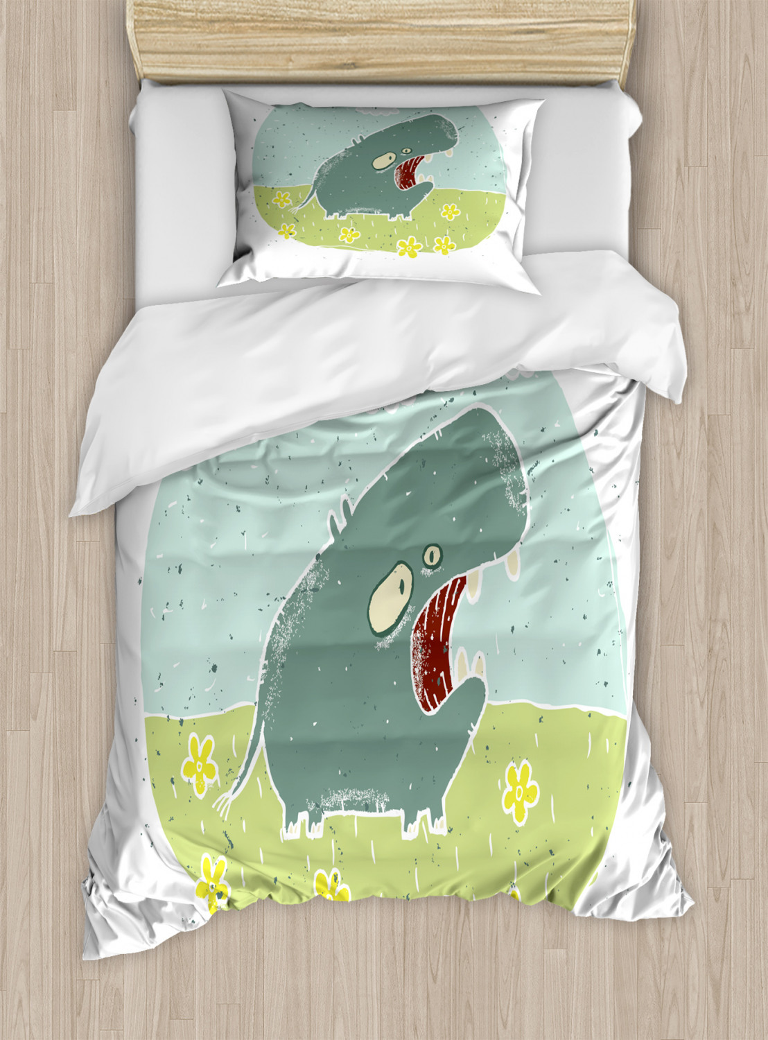 Hippo Duvet Cover Set Twin Queen King Sizes with Pillow Shams Bedding - Picture 28 of 78