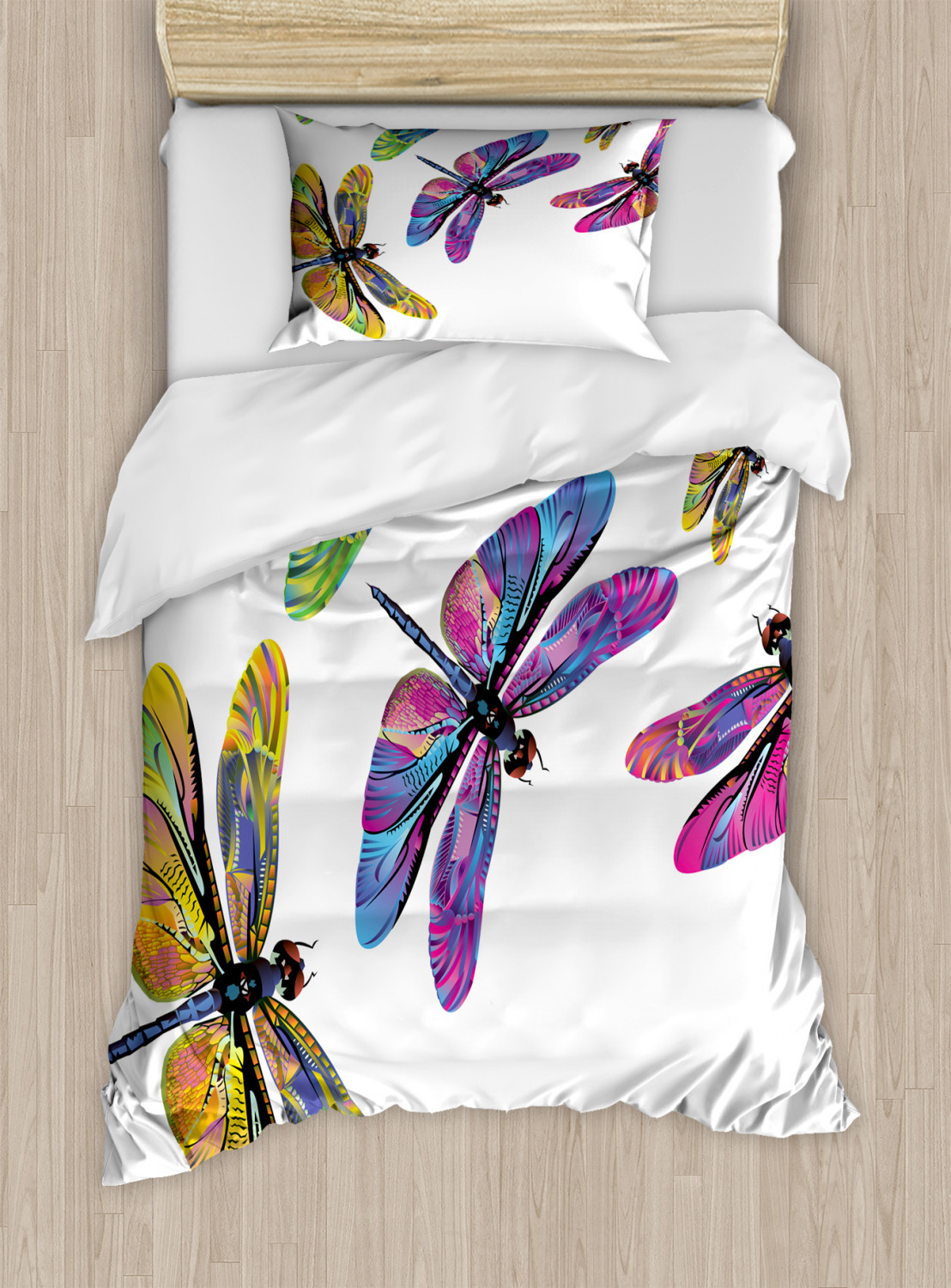 Dragonfly Duvet Cover Set Twin Queen King Sizes with