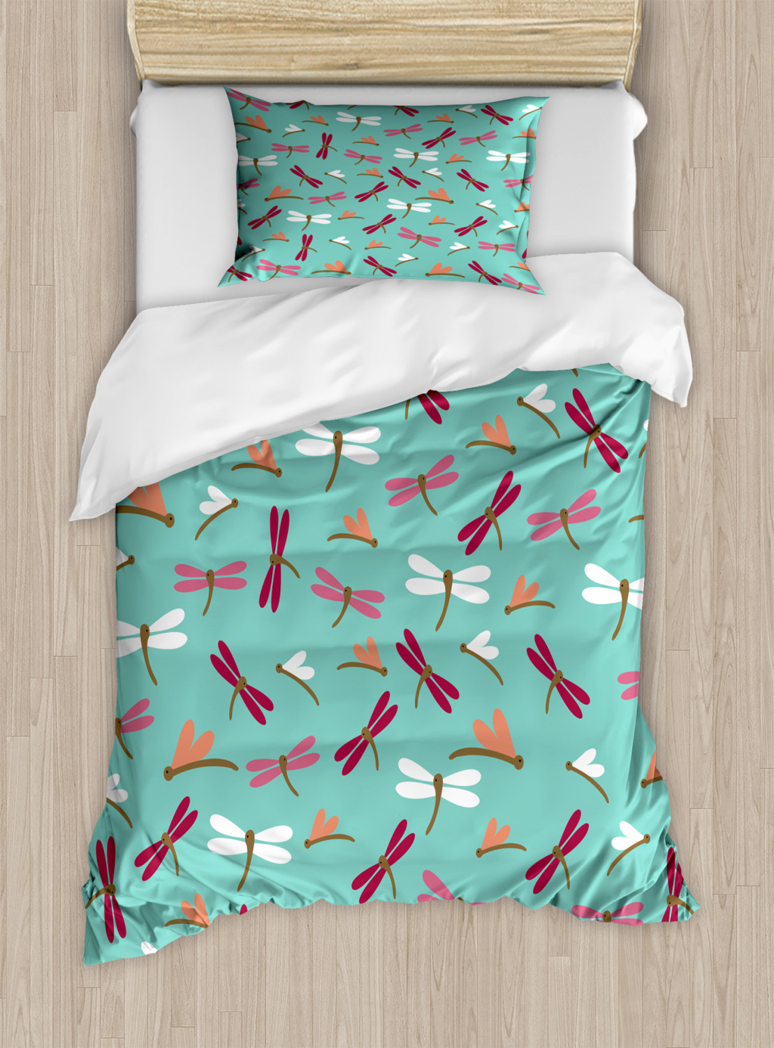 Dragonfly Duvet Cover Set Twin Queen King Sizes with Pillow Shams