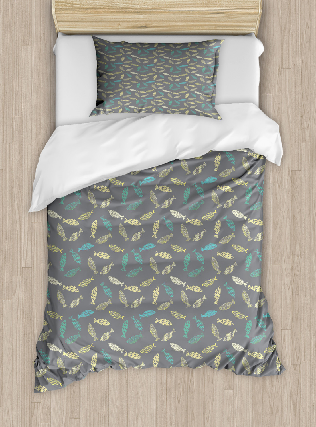 Fish Pattern Duvet Cover Set Twin Queen King Sizes With Pillow Shams Fish Pattern Duvet Cover Set Twin Queen King