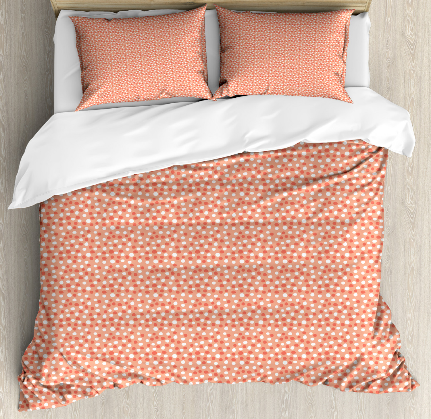 Peach Color Duvet Cover Set Twin Queen King Sizes With Pillow