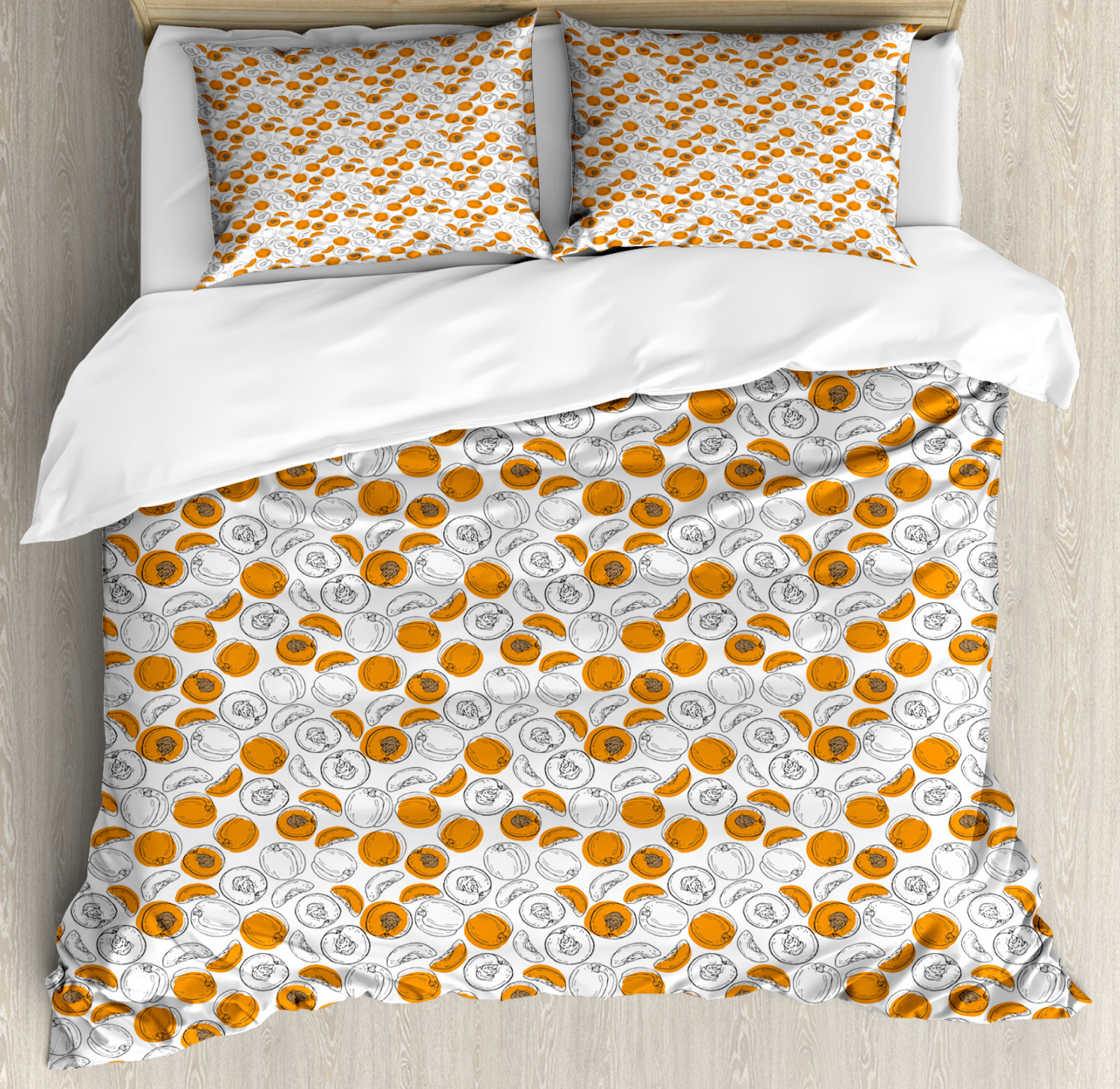 Peach Color Duvet Cover Set Twin Queen King Sizes with Pillow Shams eBay