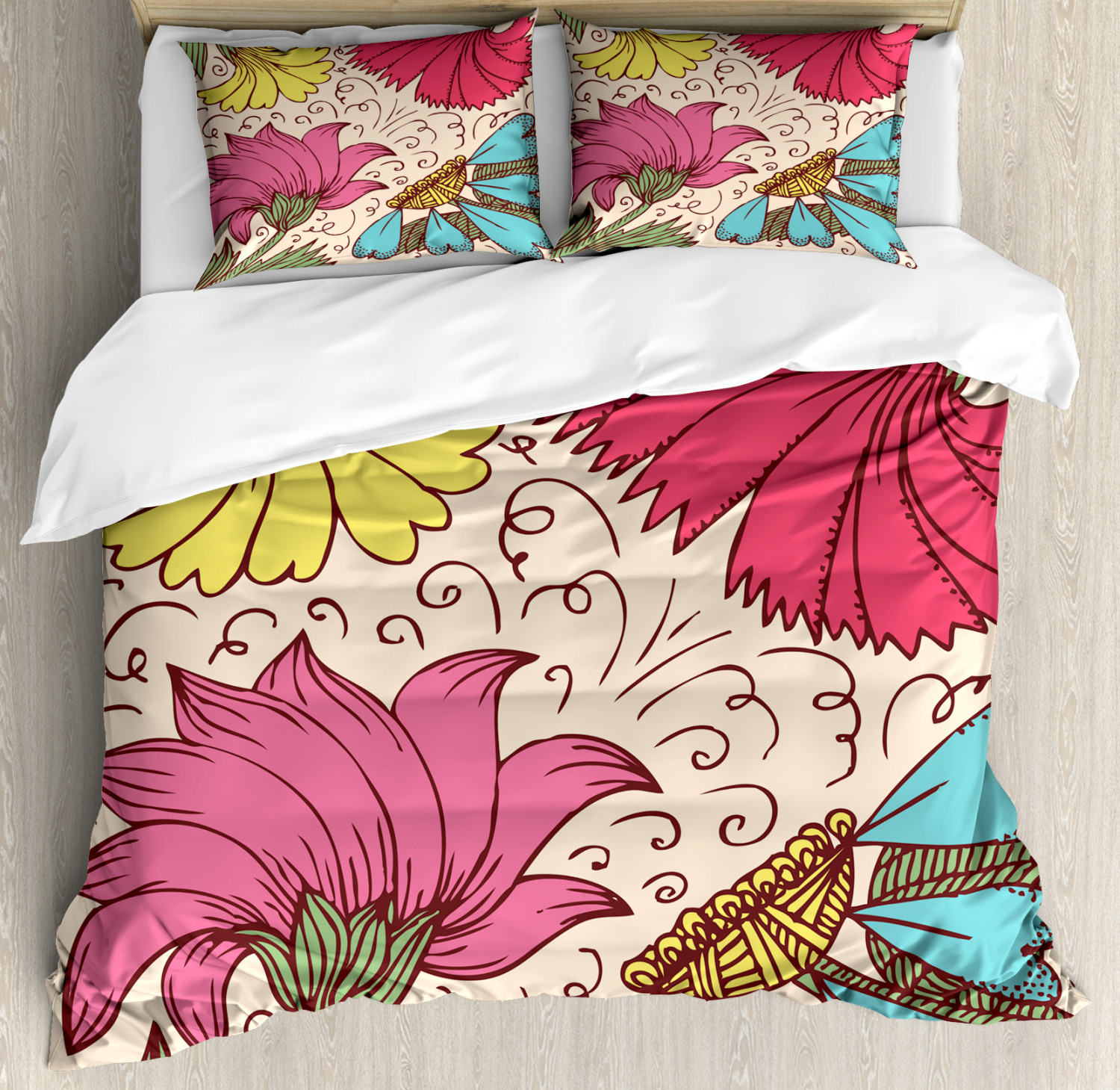Aster Duvet Cover Set Twin Queen King Sizes with Pillow Shams - Picture 46 of 93