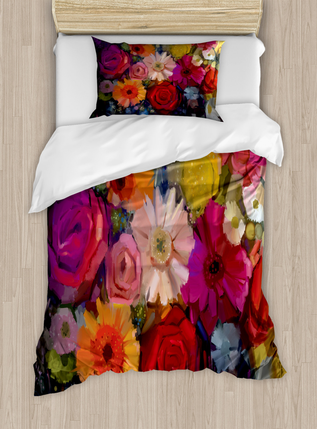 Gerber Daisy Duvet Cover Set Twin Queen King Sizes With Pillow Shams Gerber Daisy Duvet Cover Set Twin Queen King