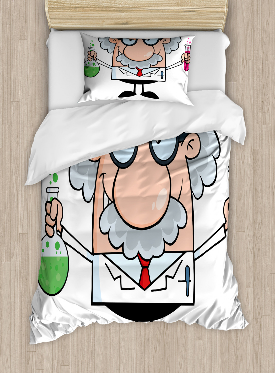 Details about   Cartoon Quilted Bedspread & Pillow Shams Set Nursery Science Theme Print 