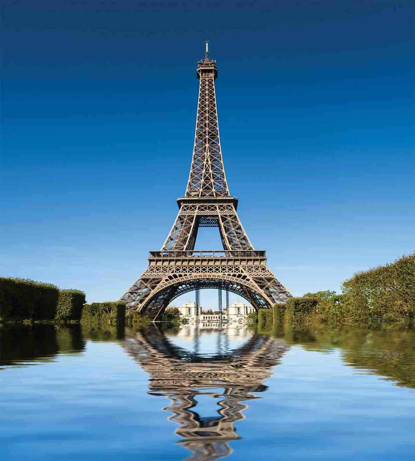 Paris Duvet Cover Set with Pillow Shams Eiffel Water ...