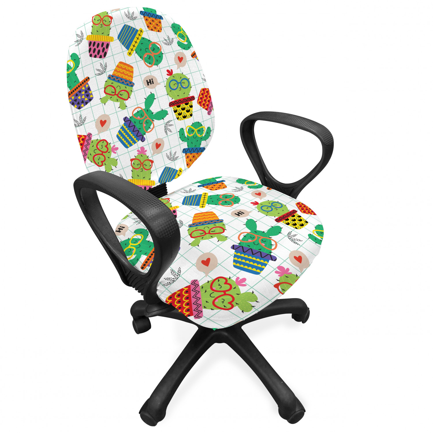 Ambesonne Cactus Office Chair Slipcover Protective Stretch Cover - Picture 41 of 244