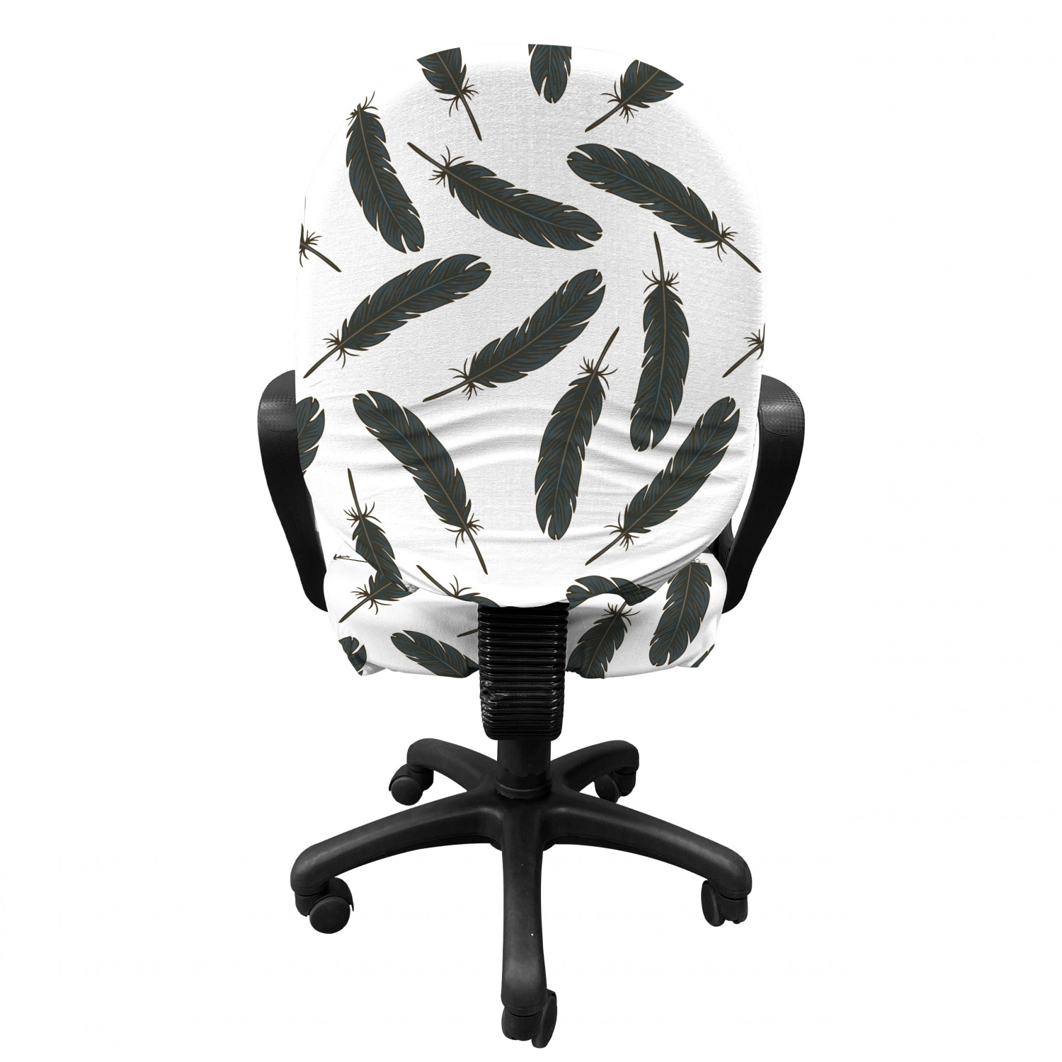 Ambesonne Feather Office Chair Slipcover Protective Stretch Cover eBay