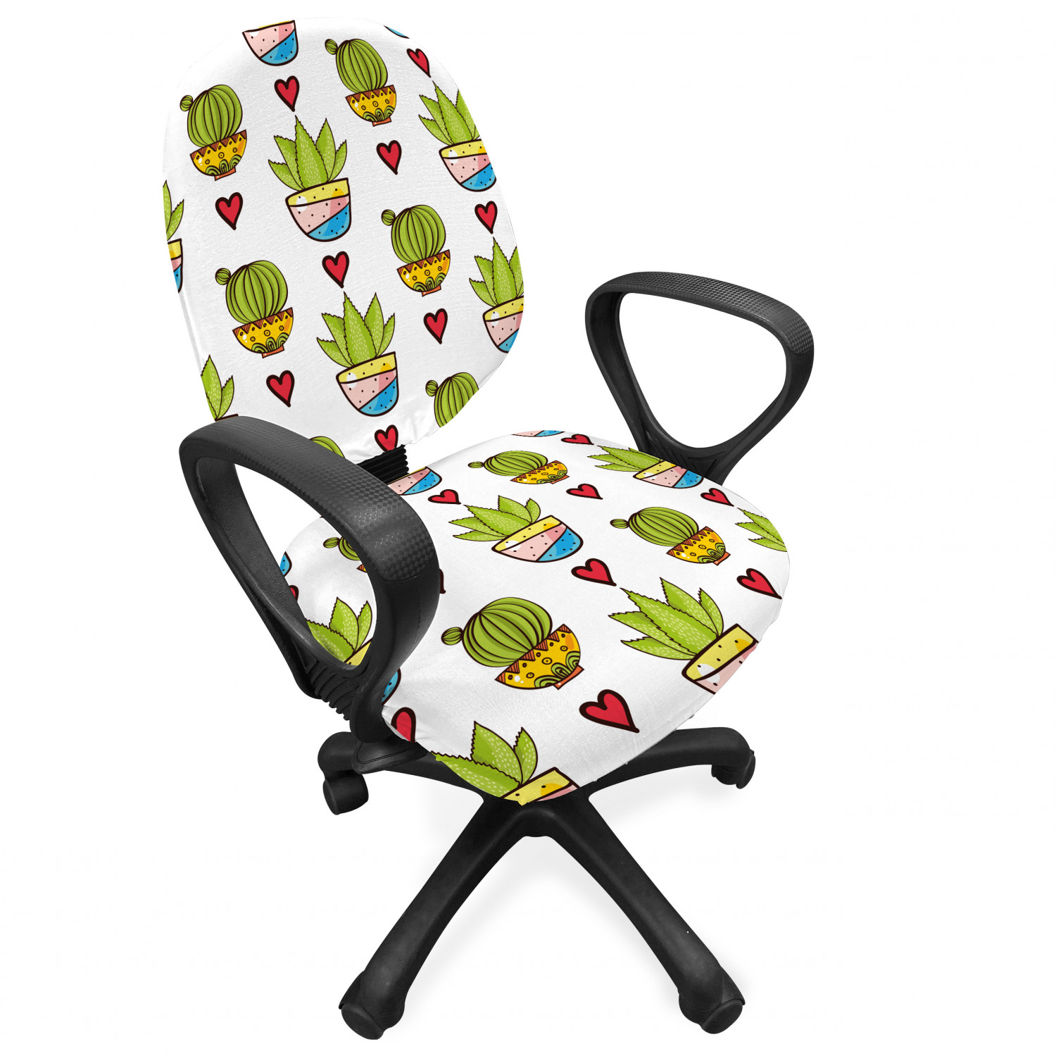 Ambesonne Cactus Office Chair Slipcover Protective Stretch Cover - Picture 65 of 244