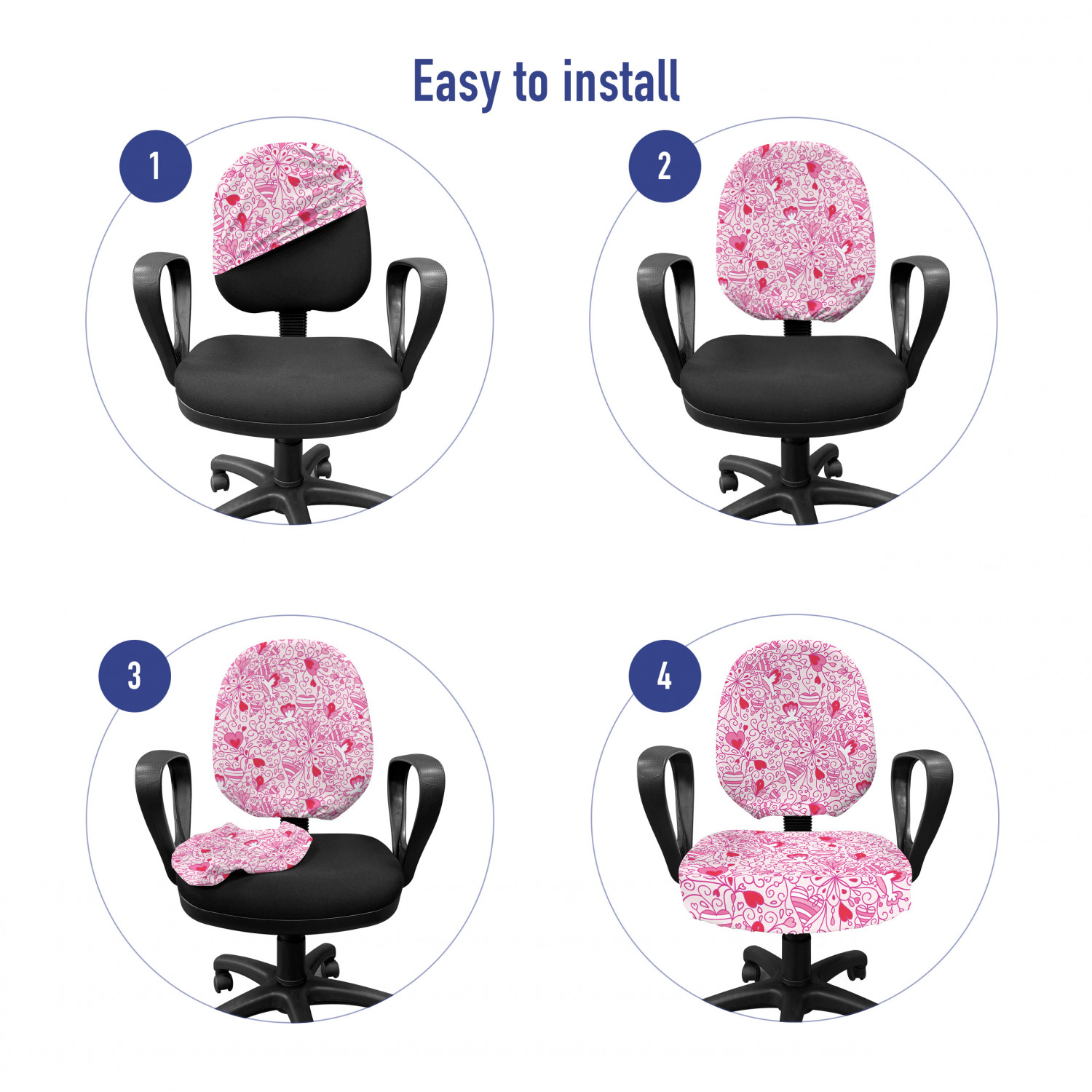 Ambesonne Botany Office Chair Slipcover Protective Stretch Cover - Picture 131 of 184