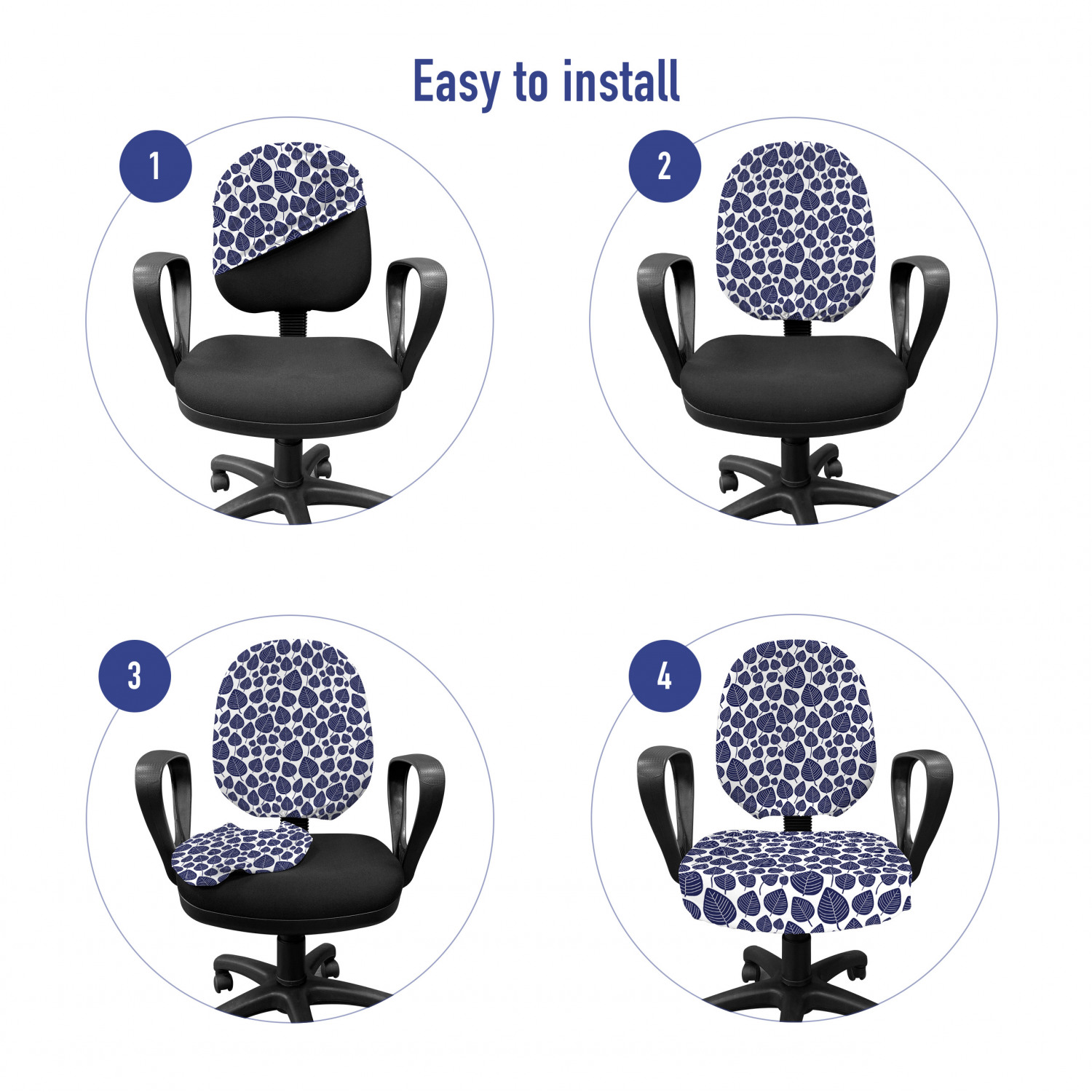 Ambesonne Botany Office Chair Slipcover Protective Stretch Cover - Picture 11 of 184