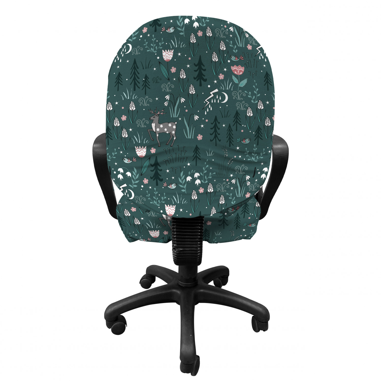 Ambesonne Botany Office Chair Slipcover Protective Stretch Cover - Picture 182 of 184